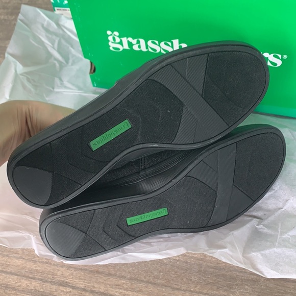 NIB Grasshoppers Siesta Denim Black Slip On Shoe - Picture 4 of 5